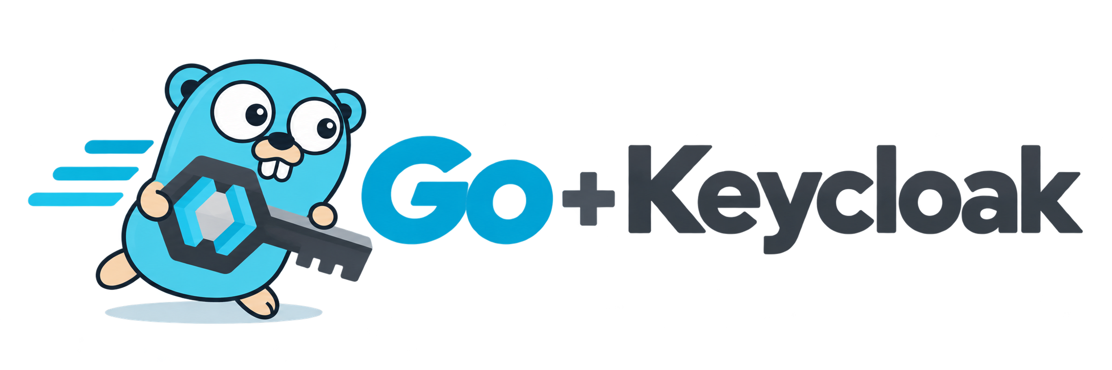 Un gopher de Go corre con una llave de Keycloak: Go + Keycloak